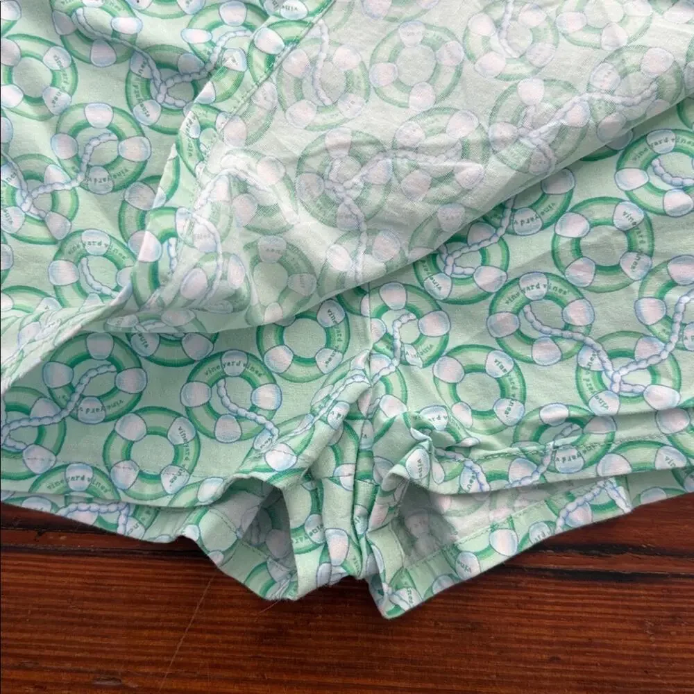 Vineyard Vines life ring nautical printed wrap around shorts skort sz 6